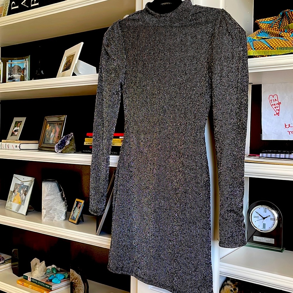 BCBGeneration Black and Silver Dress Size